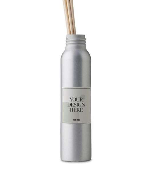 Diffuser in matt silver aluminum bottle