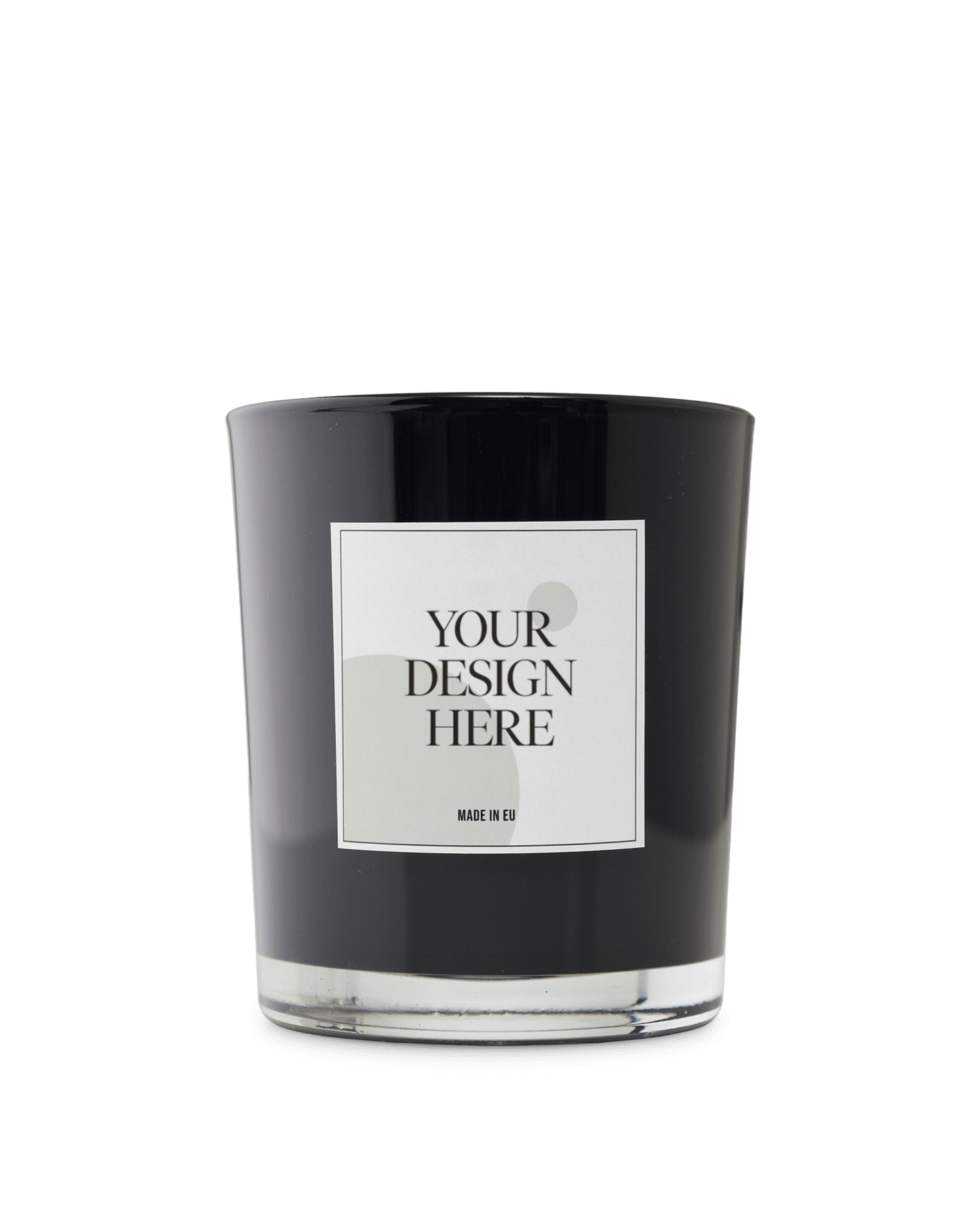 Soy wax candle in black glass votive 350ml