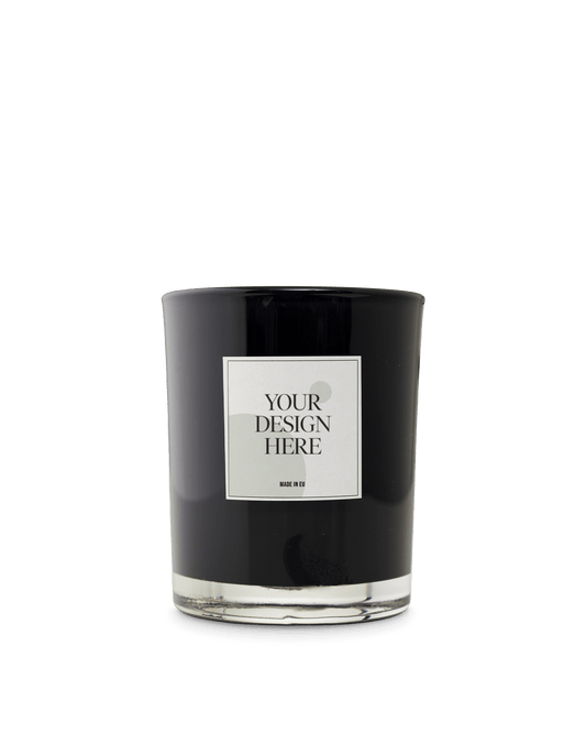 Soy wax candle in black glass votive 200ml