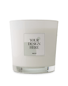 3-wick soy wax candle in white glass votive 800ml