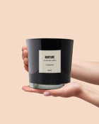 3-wick soy wax candle in black glass votive 800ml